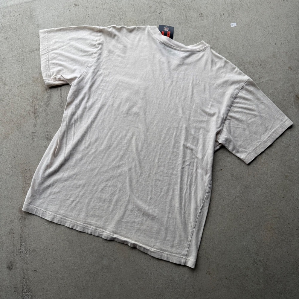 Y2K Mens Playboy by PacSun Embroidered Pocket T-Shirt Cream Streetwear Large - Picture 4 of 7